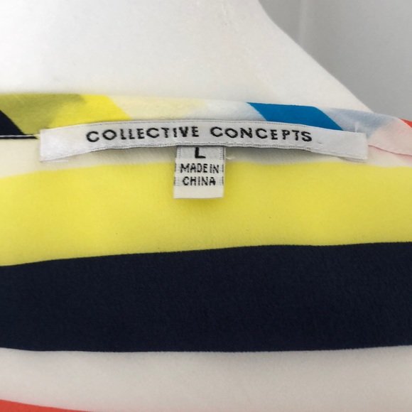 NWOT. Nautical sleeveless stripe blouse. - Picture 3 of 3